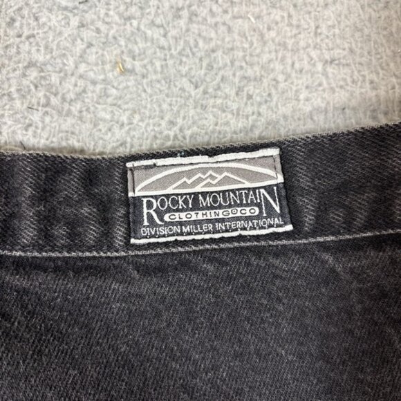 Vintage Rockies Jeans Womens 34/15 x 32 Black Rocky Mountain Bareback Western - Picture 9 of 10